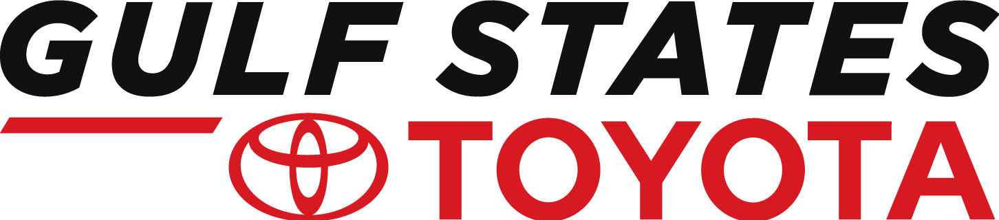 Gulf States Toyota logo with black and red text on a white background
