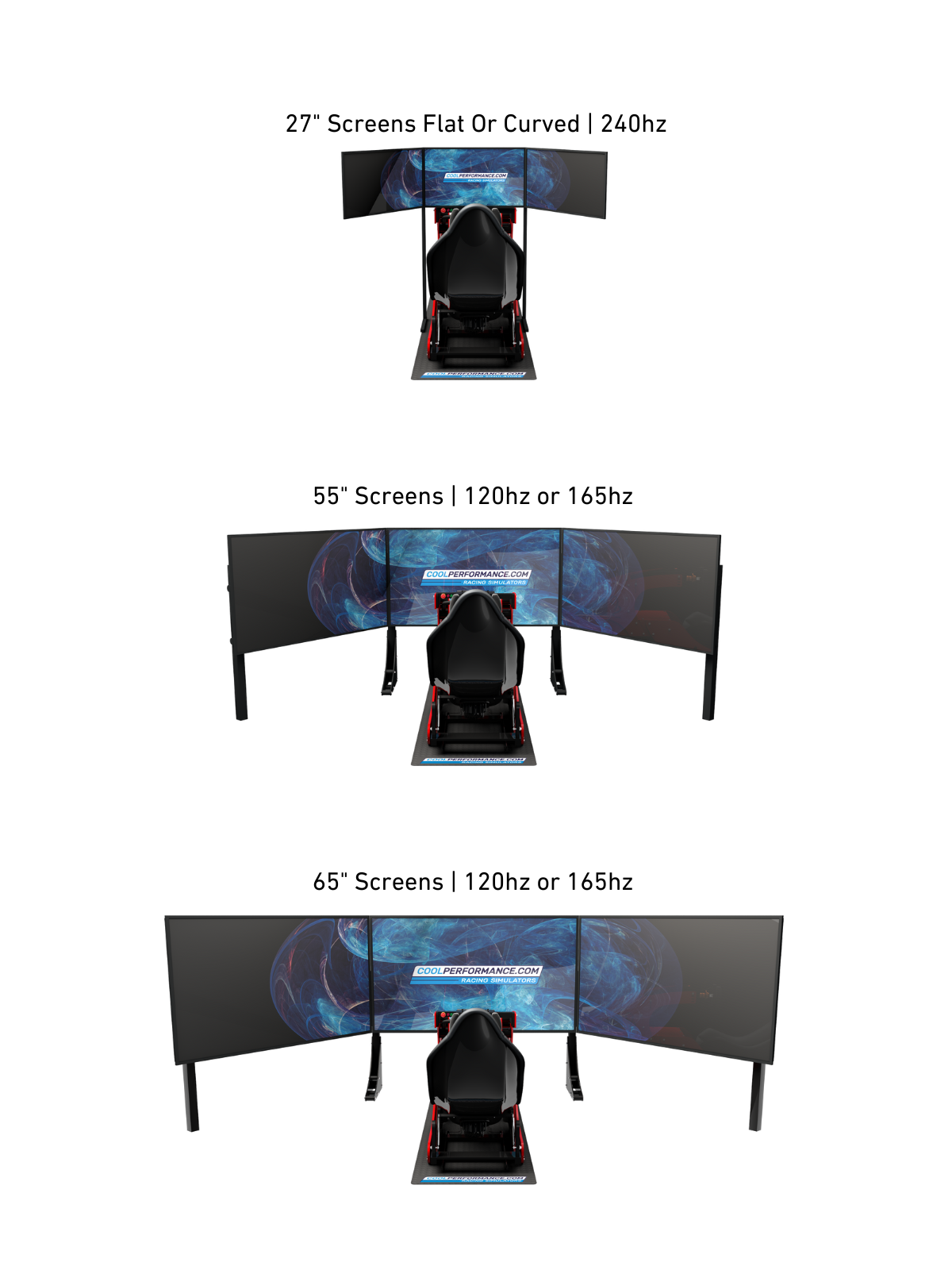 Screen Sizes for F1 Simulator | Sim Luxx