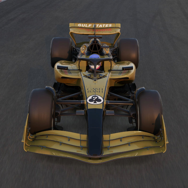 Rendered custom gold show car livery