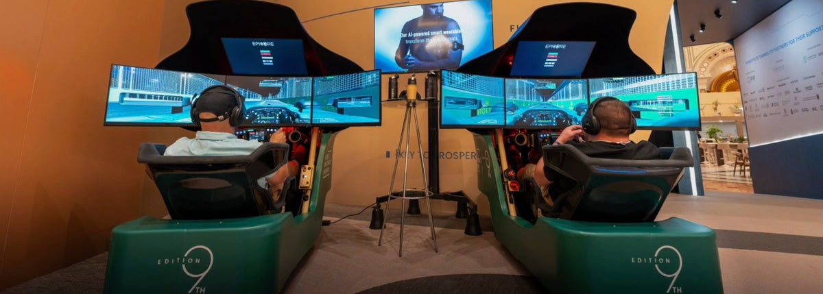 Two Sim Luxx racing simulators at Future Investment Initiative